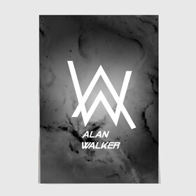 Постер с принтом ALAN WALKER , 100% бумага
 | бумага, плотность 150 мг. Матовая, но за счет высокого коэффициента гладкости имеет небольшой блеск и дает на свету блики, но в отличии от глянцевой бумаги не покрыта лаком | alan walker | club | music | абстракция | клубная музыка | космос | краски | музыка