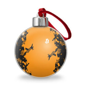 Ёлочный шар с принтом BITCOIN , Пластик | Диаметр: 77 мм | bitcoin | btc | crypto | биткоин | валюта | деньги | криптовалюта | цифровое золото