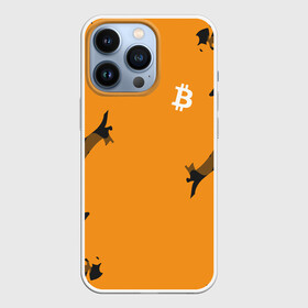 Чехол для iPhone 13 Pro с принтом БИТКОИН | BITCOIN ,  |  | Тематика изображения на принте: bitcoin | btc | crypto | биткоин | валюта | деньги | криптовалюта | цифровое золото