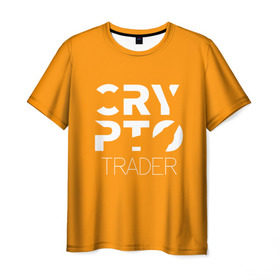 Мужская футболка 3D с принтом CRYPTO TRADER , 100% полиэфир | прямой крой, круглый вырез горловины, длина до линии бедер | bitcoin | btc | crypto | miner | mining | биткоин | валюта | деньги | криптовалюта | майнинг | цифровое золото