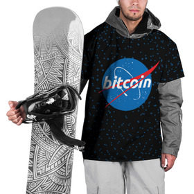 Накидка на куртку 3D с принтом BITCOIN в стиле NASA , 100% полиэстер |  | bitcoin | btc | crypto | биткоин | валюта | деньги | криптовалюта | майнер | майнинг | цифровое золото