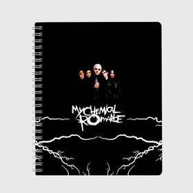 Тетрадь с принтом My Chemical Romance , 100% бумага | 48 листов, плотность листов — 60 г/м2, плотность картонной обложки — 250 г/м2. Листы скреплены сбоку удобной пружинной спиралью. Уголки страниц и обложки скругленные. Цвет линий — светло-серый
 | gerard way | mcr | my chemical romance | альтернативный | группа | джерард уэй | май кемикал романс | мкр | мой химический роман | мхр | мцр | панк | поп | поппанк | рок | рэй торо