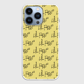 Чехол для iPhone 13 Pro с принтом LiL PEEP Pattern ,  |  | Тематика изображения на принте: band | cry baby | emo | lil peep | music | musician | rap | swag | логотип | музыка | музыкант | нытик. | рэп | сваг | эмо