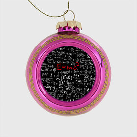 Стеклянный ёлочный шар с принтом Формулы E=mc2 , Стекло | Диаметр: 80 мм | Тематика изображения на принте: emc | альберт | доска | емс хипстер | мел | физик | физика | формула | энштейн