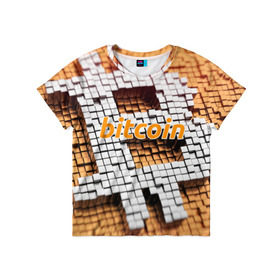 Детская футболка 3D с принтом BITCOIN , 100% гипоаллергенный полиэфир | прямой крой, круглый вырез горловины, длина до линии бедер, чуть спущенное плечо, ткань немного тянется | Тематика изображения на принте: bitcoin | btc | coin | crypto | ethereum | miner | mining | money | orange | биткоин | валюта | деньги | известные | криптовалюта | логотип | майнинг | монета | надписи.cash | оранжевый | цвет | цифровое золото | эфир