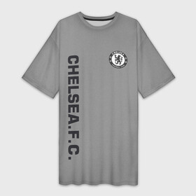 Платье-футболка 3D с принтом Chelsea Uniform ,  |  | Тематика изображения на принте: chelsea | fc | спорт | спортивные | футбол | футбольный клуб | челси