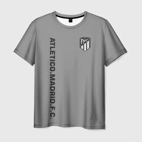 Мужская футболка 3D с принтом Atletico Madrid 2018 Vintage , 100% полиэфир | прямой крой, круглый вырез горловины, длина до линии бедер | Тематика изображения на принте: 