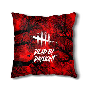 Подушка 3D с принтом Dead by Daylight , наволочка – 100% полиэстер, наполнитель – холлофайбер (легкий наполнитель, не вызывает аллергию). | состоит из подушки и наволочки. Наволочка на молнии, легко снимается для стирки | maniacs | выживалка | жертвы | мертвые днем | ужас | хоррор