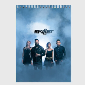 Скетчбук с принтом Skillet , 100% бумага
 | 48 листов, плотность листов — 100 г/м2, плотность картонной обложки — 250 г/м2. Листы скреплены сверху удобной пружинной спиралью | awake | monster | skillet | джон купер | кори купер | рок