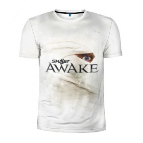 Мужская футболка 3D спортивная с принтом Awake , 100% полиэстер с улучшенными характеристиками | приталенный силуэт, круглая горловина, широкие плечи, сужается к линии бедра | awake | monster | skillet | джон купер | кори купер | рок