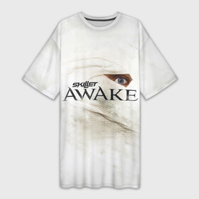 Платье-футболка 3D с принтом Awake ,  |  | awake | monster | skillet | джон купер | кори купер | рок