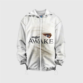 Детская куртка 3D с принтом Awake , 100% полиэстер | застежка — молния, подол и капюшон оформлены резинкой с фиксаторами, по бокам — два кармана без застежек, один потайной карман на груди, плотность верхнего слоя — 90 г/м2; плотность флисового подклада — 260 г/м2 | Тематика изображения на принте: awake | monster | skillet | джон купер | кори купер | рок