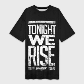 Платье-футболка 3D с принтом We Rise ,  |  | awake | monster | skillet | джон купер | кори купер | рок