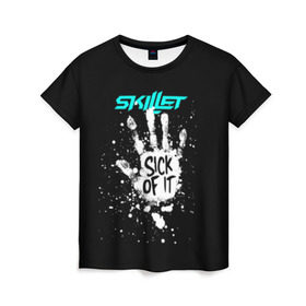 Женская футболка 3D с принтом Sick of it , 100% полиэфир ( синтетическое хлопкоподобное полотно) | прямой крой, круглый вырез горловины, длина до линии бедер | awake | monster | skillet | джон купер | кори купер | рок