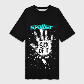 Платье-футболка 3D с принтом Sick of it ,  |  | awake | monster | skillet | джон купер | кори купер | рок