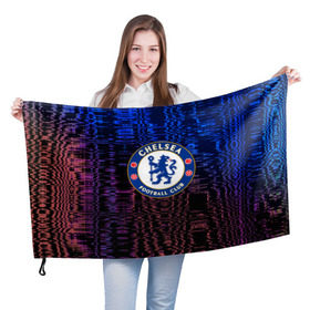 Флаг 3D с принтом Chelsea football sport 2018 , 100% полиэстер | плотность ткани — 95 г/м2, размер — 67 х 109 см. Принт наносится с одной стороны | Тематика изображения на принте: 