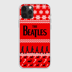 Чехол для iPhone 12 Pro Max с принтом Праздничный The Beatles , Силикон |  | Тематика изображения на принте: beatles | the beatles | бител | битлз | битлс | битлы | группа | джон леннон | джордж харрисон | жуки | знак | красный | ливерпульская четвёрка | мерсибит | надпись | новогодний | новый год | пол маккартни | поп