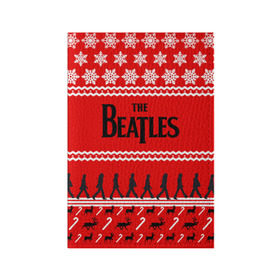 Обложка для паспорта матовая кожа с принтом Праздничный The Beatles , натуральная матовая кожа | размер 19,3 х 13,7 см; прозрачные пластиковые крепления | beatles | the beatles | бител | битлз | битлс | битлы | группа | джон леннон | джордж харрисон | жуки | знак | красный | ливерпульская четвёрка | мерсибит | надпись | новогодний | новый год | пол маккартни | поп