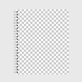 Тетрадь с принтом Прозрачность , 100% бумага | 48 листов, плотность листов — 60 г/м2, плотность картонной обложки — 250 г/м2. Листы скреплены сбоку удобной пружинной спиралью. Уголки страниц и обложки скругленные. Цвет линий — светло-серый
 | Тематика изображения на принте: opacity | photoshop | transparent | белый | дизайнер | квадратики | клетки | паттрен | прозрачный | серый | фотошоп