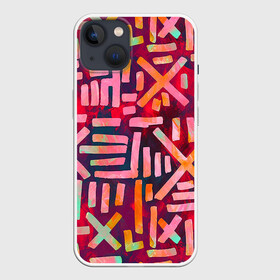 Чехол для iPhone 13 с принтом Geometry ,  |  | abstract | art | boho | ethnic | geometry | lines | абстракция | арт | геометрия | краска | линии | этника