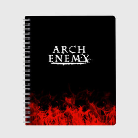 Тетрадь с принтом Arch Enemy , 100% бумага | 48 листов, плотность листов — 60 г/м2, плотность картонной обложки — 250 г/м2. Листы скреплены сбоку удобной пружинной спиралью. Уголки страниц и обложки скругленные. Цвет линий — светло-серый
 | arch enemy | band | metal | music | rock | атрибутика | группа | метал | музыка | рок