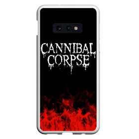 Чехол для Samsung S10E с принтом Cannibal Corpse , Силикон | Область печати: задняя сторона чехла, без боковых панелей | Тематика изображения на принте: band | cannibal corpse | metal | music | rock | атрибутика | группа | метал | музыка | рок