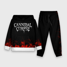 Детский костюм 3D (с толстовкой) с принтом Cannibal Corpse ,  |  | band | cannibal corpse | metal | music | rock | атрибутика | группа | метал | музыка | рок