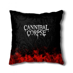 Подушка 3D с принтом Cannibal Corpse , наволочка – 100% полиэстер, наполнитель – холлофайбер (легкий наполнитель, не вызывает аллергию). | состоит из подушки и наволочки. Наволочка на молнии, легко снимается для стирки | band | cannibal corpse | metal | music | rock | атрибутика | группа | метал | музыка | рок