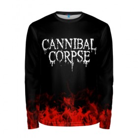 Мужской лонгслив 3D с принтом Cannibal Corpse , 100% полиэстер | длинные рукава, круглый вырез горловины, полуприлегающий силуэт | Тематика изображения на принте: band | cannibal corpse | metal | music | rock | атрибутика | группа | метал | музыка | рок