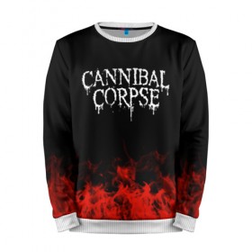 Мужской свитшот 3D с принтом Cannibal Corpse , 100% полиэстер с мягким внутренним слоем | круглый вырез горловины, мягкая резинка на манжетах и поясе, свободная посадка по фигуре | band | cannibal corpse | metal | music | rock | атрибутика | группа | метал | музыка | рок