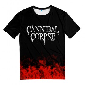 Мужская футболка 3D с принтом Cannibal Corpse , 100% полиэфир | прямой крой, круглый вырез горловины, длина до линии бедер | Тематика изображения на принте: band | cannibal corpse | metal | music | rock | атрибутика | группа | метал | музыка | рок