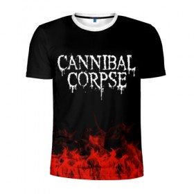 Мужская футболка 3D спортивная с принтом Cannibal Corpse , 100% полиэстер с улучшенными характеристиками | приталенный силуэт, круглая горловина, широкие плечи, сужается к линии бедра | band | cannibal corpse | metal | music | rock | атрибутика | группа | метал | музыка | рок