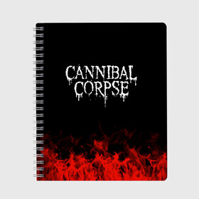 Тетрадь с принтом Cannibal Corpse , 100% бумага | 48 листов, плотность листов — 60 г/м2, плотность картонной обложки — 250 г/м2. Листы скреплены сбоку удобной пружинной спиралью. Уголки страниц и обложки скругленные. Цвет линий — светло-серый
 | band | cannibal corpse | metal | music | rock | атрибутика | группа | метал | музыка | рок