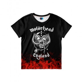 Детская футболка 3D с принтом Motorhead , 100% гипоаллергенный полиэфир | прямой крой, круглый вырез горловины, длина до линии бедер, чуть спущенное плечо, ткань немного тянется | band | metal | motorhead | music | rock | атрибутика | группа | метал | музыка | рок