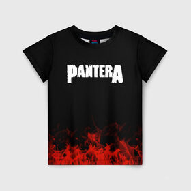 Детская футболка 3D с принтом Pantera , 100% гипоаллергенный полиэфир | прямой крой, круглый вырез горловины, длина до линии бедер, чуть спущенное плечо, ткань немного тянется | band | metal | music | pantera | rock | атрибутика | группа | метал | музыка | рок