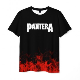 Мужская футболка 3D с принтом Pantera , 100% полиэфир | прямой крой, круглый вырез горловины, длина до линии бедер | band | metal | music | pantera | rock | атрибутика | группа | метал | музыка | рок
