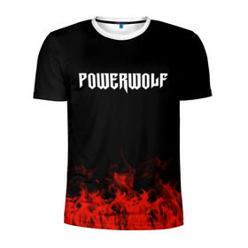 Мужская футболка 3D спортивная с принтом Powerwolf , 100% полиэстер с улучшенными характеристиками | приталенный силуэт, круглая горловина, широкие плечи, сужается к линии бедра | Тематика изображения на принте: band | metal | music | powerwolf | rock | атрибутика | группа | метал | музыка | рок
