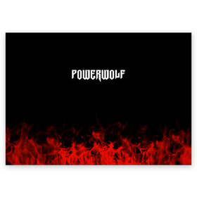 Поздравительная открытка с принтом Powerwolf , 100% бумага | плотность бумаги 280 г/м2, матовая, на обратной стороне линовка и место для марки
 | Тематика изображения на принте: band | metal | music | powerwolf | rock | атрибутика | группа | метал | музыка | рок