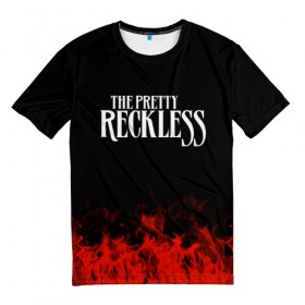 Мужская футболка 3D с принтом The Pretty Reckless , 100% полиэфир | прямой крой, круглый вырез горловины, длина до линии бедер | band | metal | music | rock | the pretty reckless | атрибутика | группа | метал | музыка | рок