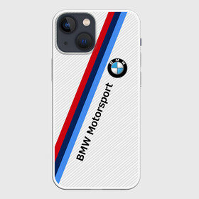 Чехол для iPhone 13 mini с принтом BMW MOTORSPORT CARBON | БМВ ,  |  | bmw | bmw motorsport | bmw performance | carbon | m | motorsport | performance | sport | бмв | карбон | моторспорт | спорт