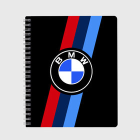 Тетрадь с принтом BMW 2021 M SPORT БМВ М СПОРТ , 100% бумага | 48 листов, плотность листов — 60 г/м2, плотность картонной обложки — 250 г/м2. Листы скреплены сбоку удобной пружинной спиралью. Уголки страниц и обложки скругленные. Цвет линий — светло-серый
 | Тематика изображения на принте: bmw | bmw motorsport | bmw performance | carbon | m | motorsport | performance | sport | бмв | карбон | моторспорт | спорт