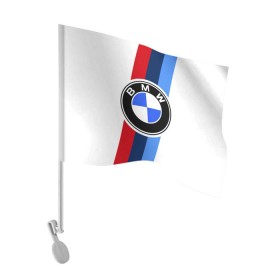 Флаг для автомобиля с принтом BMW 2018 M Sport , 100% полиэстер | Размер: 30*21 см | bmw | bmw motorsport | bmw performance | carbon | m | motorsport | performance | sport | бмв | карбон | моторспорт | спорт