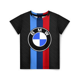 Детская футболка 3D с принтом BMW Motorsport Carbon , 100% гипоаллергенный полиэфир | прямой крой, круглый вырез горловины, длина до линии бедер, чуть спущенное плечо, ткань немного тянется | bmw | bmw motorsport | bmw performance | carbon | m | motorsport | performance | sport | бмв | карбон | моторспорт | спорт