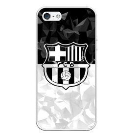 Чехол для iPhone 5/5S матовый с принтом FC Barca Black Collection , Силикон | Область печати: задняя сторона чехла, без боковых панелей | fc barcelona | fcb | барселона | спорт | спортивные | футбол | футбольный клуб