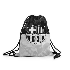 Рюкзак-мешок 3D с принтом FC Barca Black Collection , 100% полиэстер | плотность ткани — 200 г/м2, размер — 35 х 45 см; лямки — толстые шнурки, застежка на шнуровке, без карманов и подкладки | Тематика изображения на принте: fc barcelona | fcb | барселона | спорт | спортивные | футбол | футбольный клуб