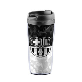 Термокружка-непроливайка с принтом FC Barca Black Collection , внутренняя часть — пищевой пластик, наружная часть — прозрачный пластик, между ними — полиграфическая вставка с рисунком | объем — 350 мл, герметичная крышка | Тематика изображения на принте: fc barcelona | fcb | барселона | спорт | спортивные | футбол | футбольный клуб