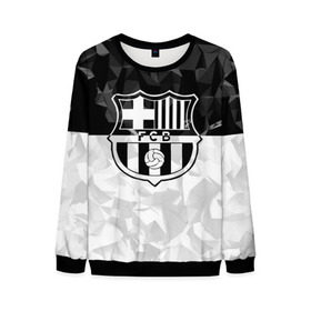 Мужской свитшот 3D с принтом FC Barca Black Collection , 100% полиэстер с мягким внутренним слоем | круглый вырез горловины, мягкая резинка на манжетах и поясе, свободная посадка по фигуре | fc barcelona | fcb | барселона | спорт | спортивные | футбол | футбольный клуб