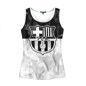 Женская майка 3D с принтом FC Barca Black Collection , 100% полиэстер | круглая горловина, прямой силуэт, длина до линии бедра | fc barcelona | fcb | барселона | спорт | спортивные | футбол | футбольный клуб