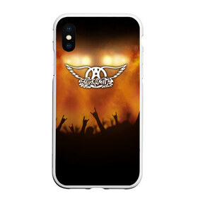 Чехол для iPhone XS Max матовый с принтом Aerosmith , Силикон | Область печати: задняя сторона чехла, без боковых панелей | Тематика изображения на принте: aerosmith | band | metal | music | rock | атрибутика | группа | метал | музыка | рок