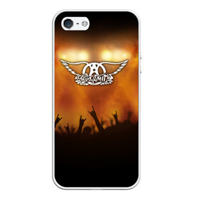 Чехол для iPhone 5/5S матовый с принтом Aerosmith , Силикон | Область печати: задняя сторона чехла, без боковых панелей | aerosmith | band | metal | music | rock | атрибутика | группа | метал | музыка | рок